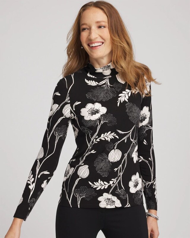 Touch of Cool Mockneck Layering Tee - image 1